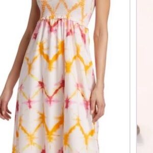 Rails Tie-Dye  Dress in White, Gold & Pink